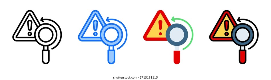 Conjunto de Coleções de Ícones de Detecção de Ameaças com Vários Estilos