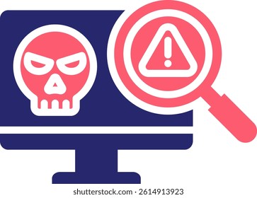 Threat Detection Icon Fill Vector Illustration