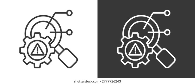 Threat Detection Icon Set Vector Collection Isolated In Black And White