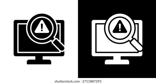 Vektorgrafik des Symbols für die Bedrohungserkennung. Flaches Design für kreative Flexibilität in hellen und dunklen Versionen.