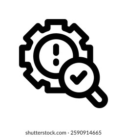 threat detection line icon. vector icon for your website, mobile, presentation, and logo design.