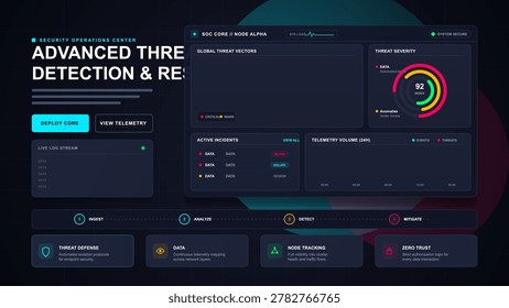Threat detection security dashboard interface