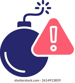 Threat Icon Fill Vector Illustration