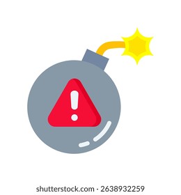 Threat Icon Flat Vector Illustration