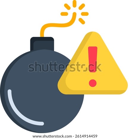 Threat Icon Flat Vector Illustration