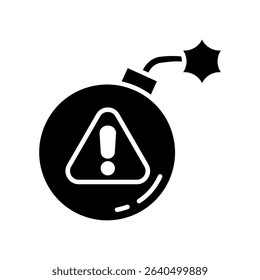 Threat Icon Glyph Vector Illustration