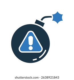 Threat Icon Mixed Vector Illustration