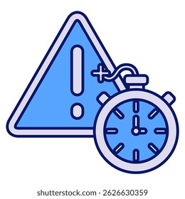 Threat icon represented by Threat symbol Blue style.