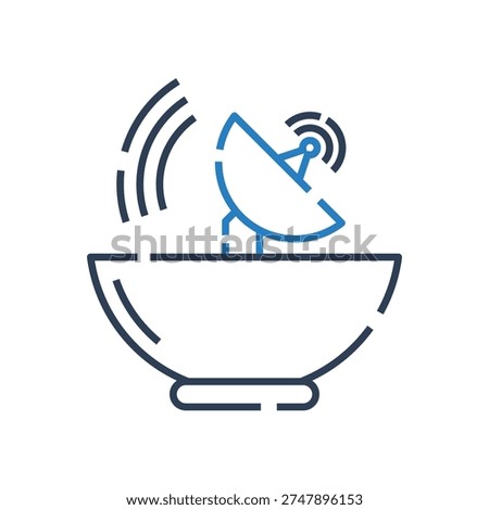 Threat intelligence feed icon for cybersecurity monitoring and real time threat detection, security telemetry signal symbol