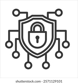 Threat Intelligence Icon Vector Illustration Outline