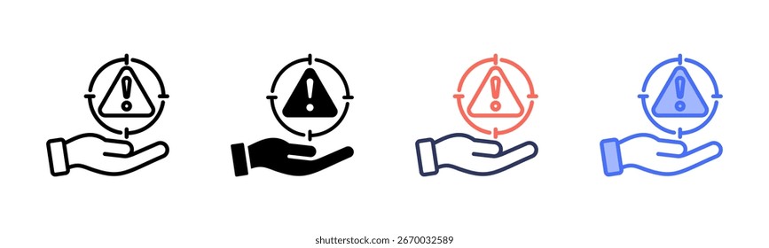 Threat Management icon set multiple style collection