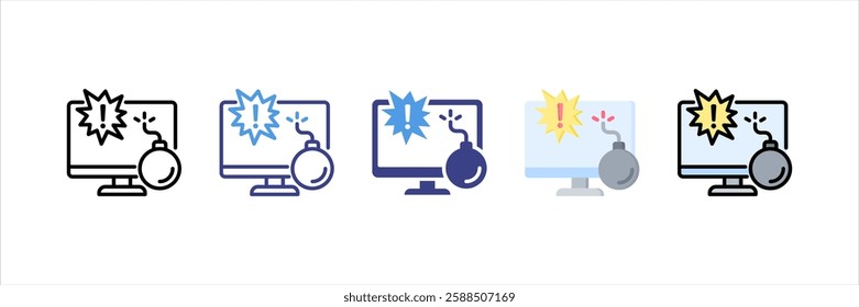 Threat Multi Style Icon Set