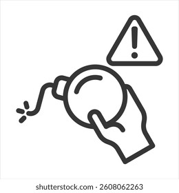 Threat Outline Icon Vector Illustration