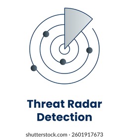 Threat Radar Detection Editable Stroke Icon