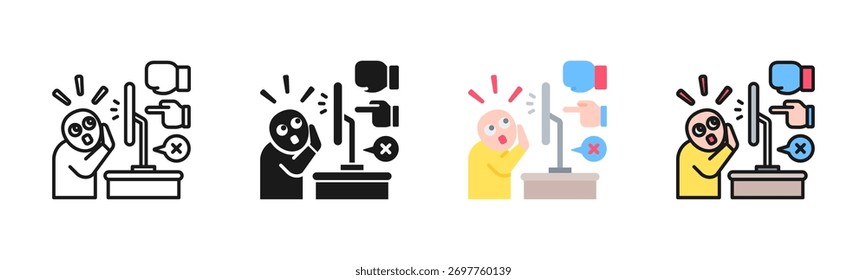 Paquete de iconos de voz de amenaza en varios estilos