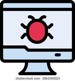 threat vector colour line  icon