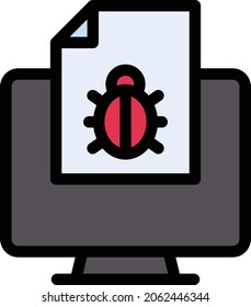 icono de línea de color de vector de amenaza