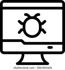 threat vector thin line  icon