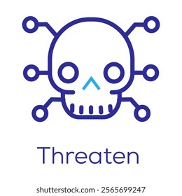 Threaten Icon – Malware Symbol Representing Security Threats