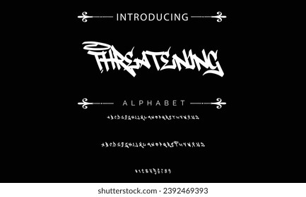 Threatening Graffiti font text effect, spray and street text style