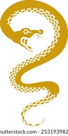 Serpiente amenazante - Año de la serpiente 2025 arte de Clip