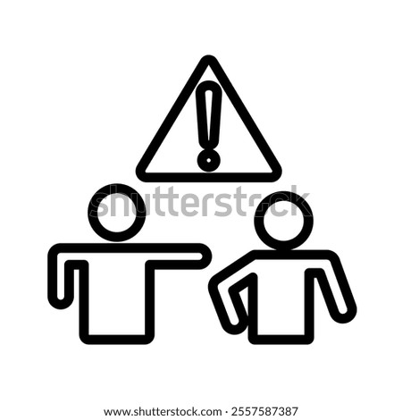 threats icon line vector illustration on white background.