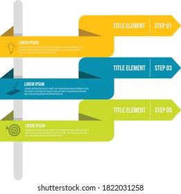 Three 3 steps of business infographic. Business infographics 3 steps modern creative vector image