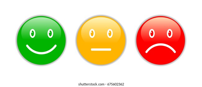 Three 3d smilies - vector