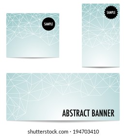 Three abstract banners in different sizes