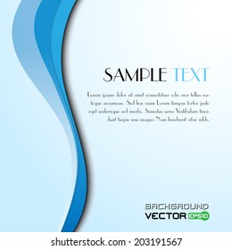 three abstract blue wave background with text