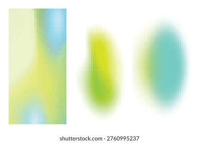Tres Formas abstractas borrosas