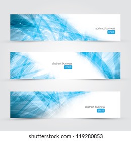 Three abstract business banner backgrounds vector eps10