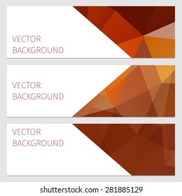 Tres fondos de Anuncio de negocios abstractos. Vector 