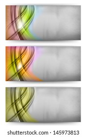 three abstract card