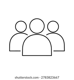 Three abstract figures grouped together people