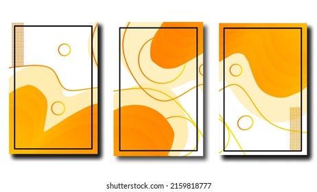 tres diseños abstractos de fondo en forma de fluido. puede utilizarse como cubierta, afiche u otra cosa