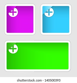 three abstract frame for text