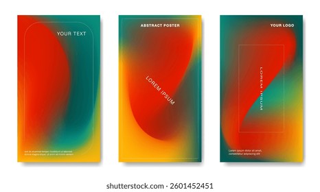 Three abstract gradient backgrounds for covers, presentations, banners, etc.