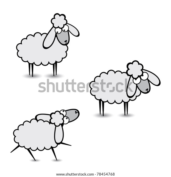 Three Abstract Gray Sheep Part Two Stock Vector (Royalty Free) 78454768 ...