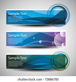  Three abstract header design