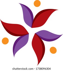 Tres flores abstractas de lirio vectorial