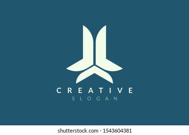 Three angle logo design. The minimalist and modern vector design is suitable for the community, business, and product brands in the industry.