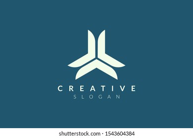 Three angle logo design. The minimalist and modern vector design is suitable for the community, business, and product brands in the industry.