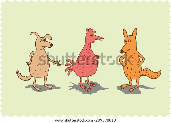 Three Animals Stock Vector (Royalty Free) 289598810 | Shutterstock