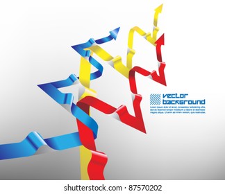 three arrow for business vector design