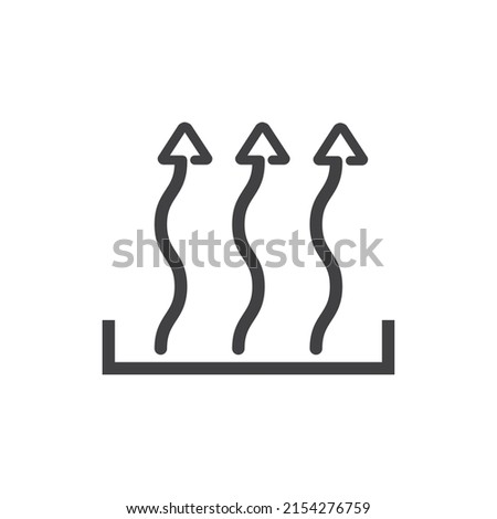 Three arrow up, heat icon, concept.