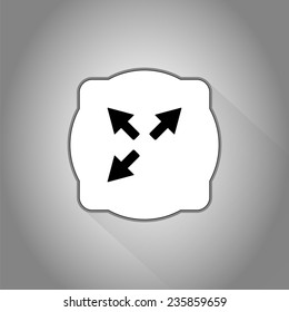 Three arrows. Direction sign. Flat Design Style. Made in vector