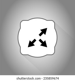 Three arrows. Direction sign. Flat Design Style. Made in vector
