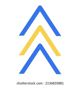 Three arrows Down syndrome symbol. The lucky few tattoo.