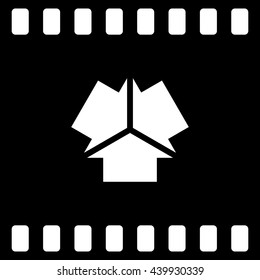 Three arrows facing each other stock vector icon illustration